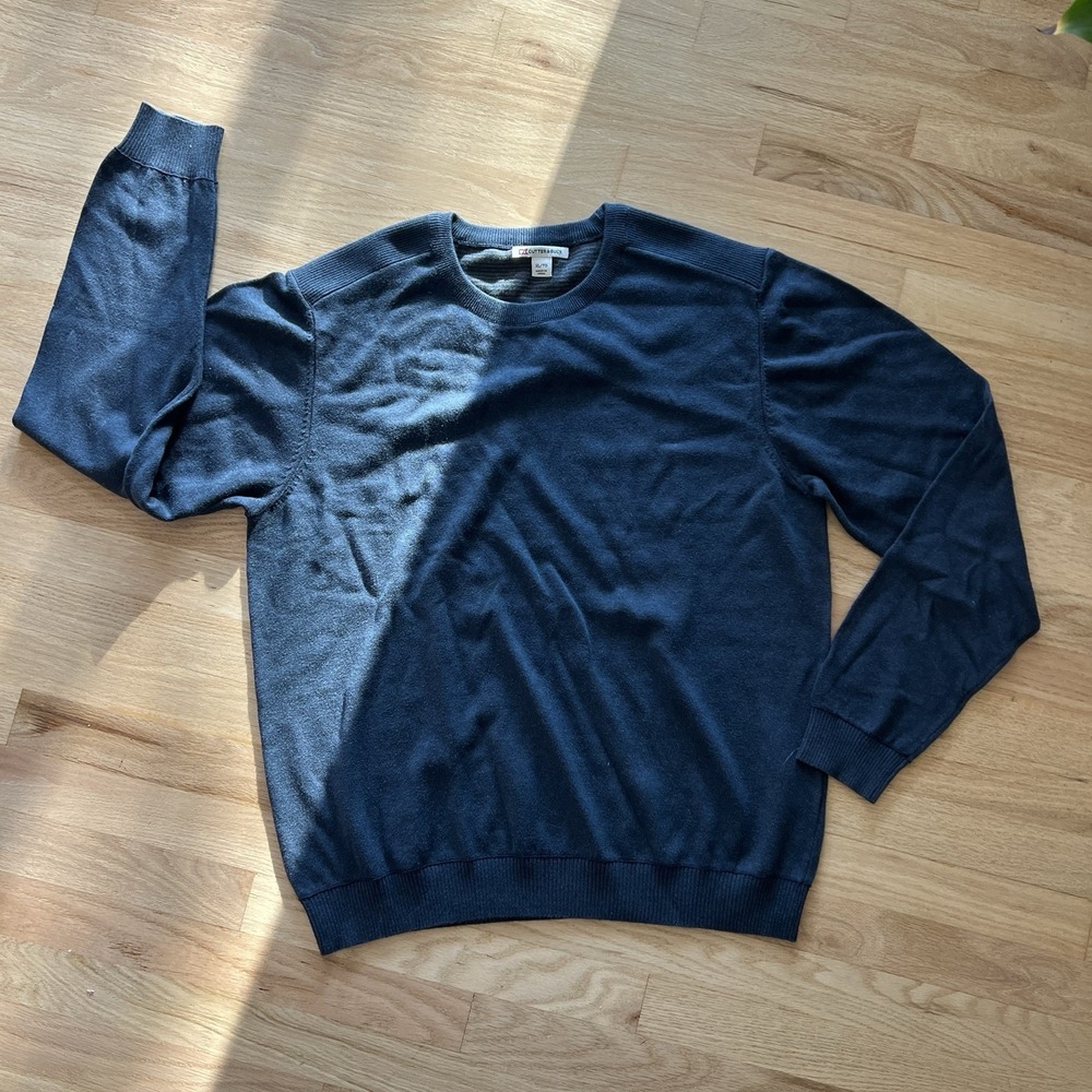 Cutter & Buck Sweater Blue Men XL Long Sleeve Crewneck Pullover Preppy Cotton